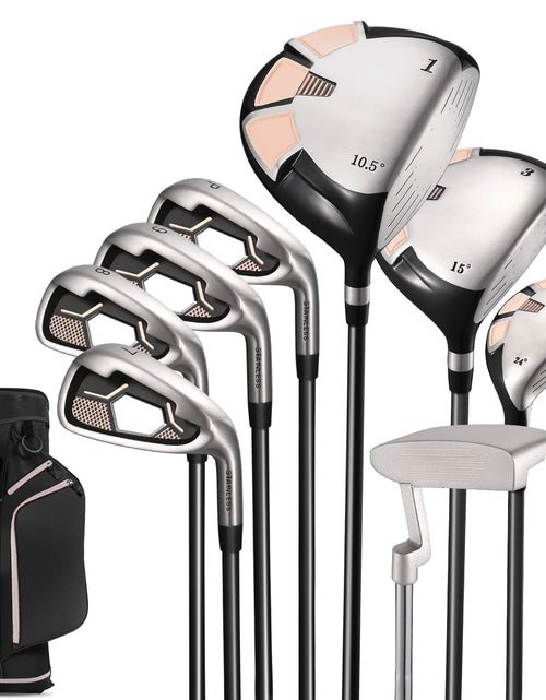 Load image into Gallery viewer, Complete Golf Clubs Package 12Club Set Includes 8 Club Set for Men Woman Right Handed, True Temper Steel Shafts, Putter, Stand Bag &amp; 3 H/C&#39;S Bonus Head
