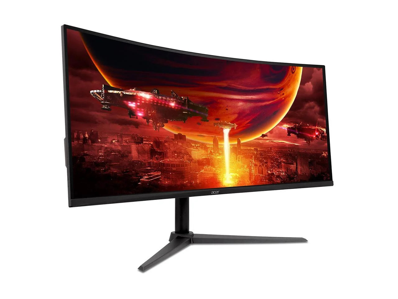 Nitro XZ342CU V3Bmiiphx 34" 1500R 21:9 Curved QHD (3440 X 1440) AMD Freesync Premium Gaming Monitor, 180Hz Refresh Rate, 1Ms VRB, VESA Displayhdr 400, VESA Mounting Compliant (2 X Display Ports &