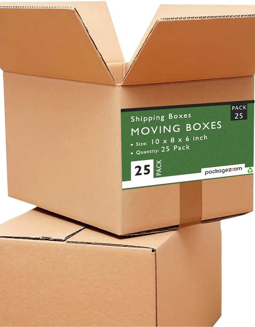 Load image into Gallery viewer, 10 X 8 X 6 Medium Moving Boxes Pack of 25 Shipping Box
