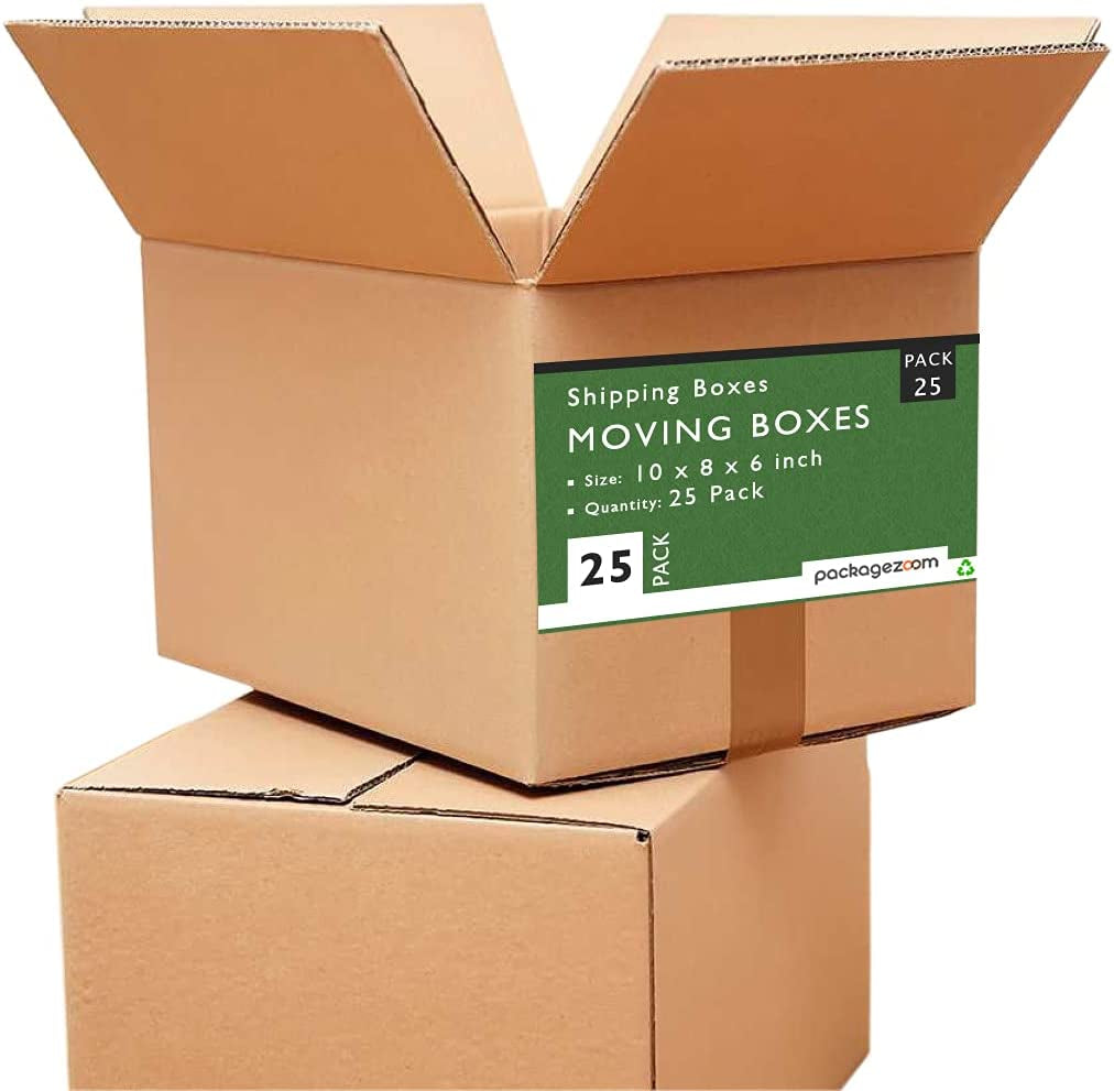 10 X 8 X 6 Medium Moving Boxes Pack of 25 Shipping Box