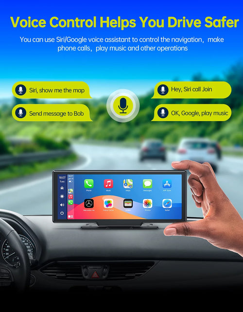 Load image into Gallery viewer, 9.26&quot; Touchscreen Wireless Car Stereo Car Radio Receiver GPS Navigation Audio with Apple Carplay Android Auto Support Backup Camera Airplay
