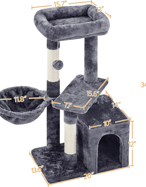 Load image into Gallery viewer, Cat Tree 33In Cat Tower, Multi-Level Cat Condo with Extra Scratch Boards and Sisal Posts as Kitty Activity Center
