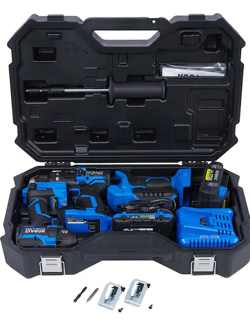 Load image into Gallery viewer, XTR 3-Tool Brushless Power Tool Combo Kit with Hard Case (2-Batteries Included and Charger Included)
