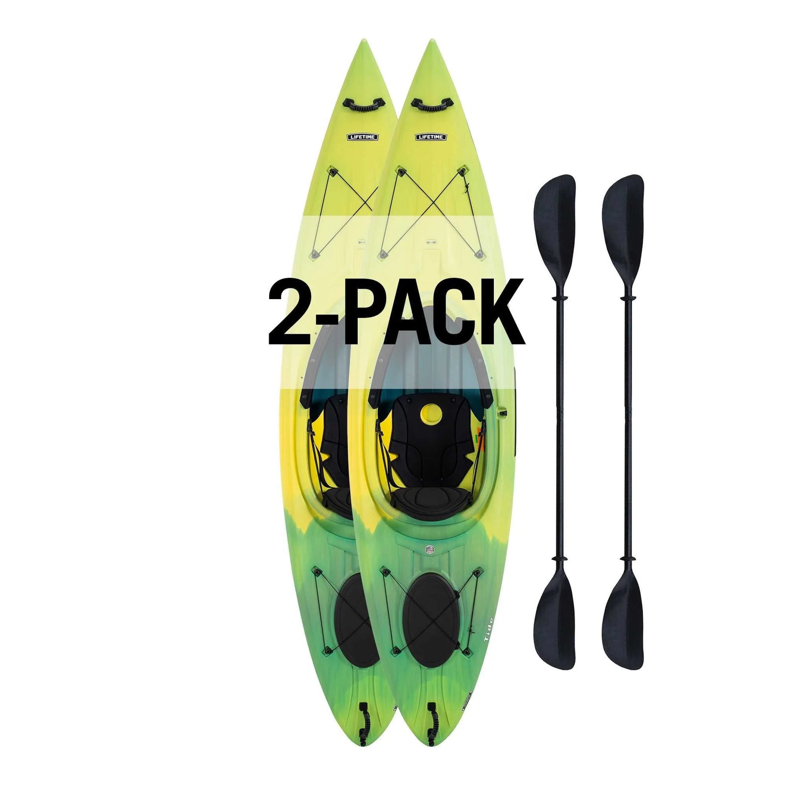 Tide 123 Inch Sit-Inside Kayak, Lemongrass Fusion (90848)