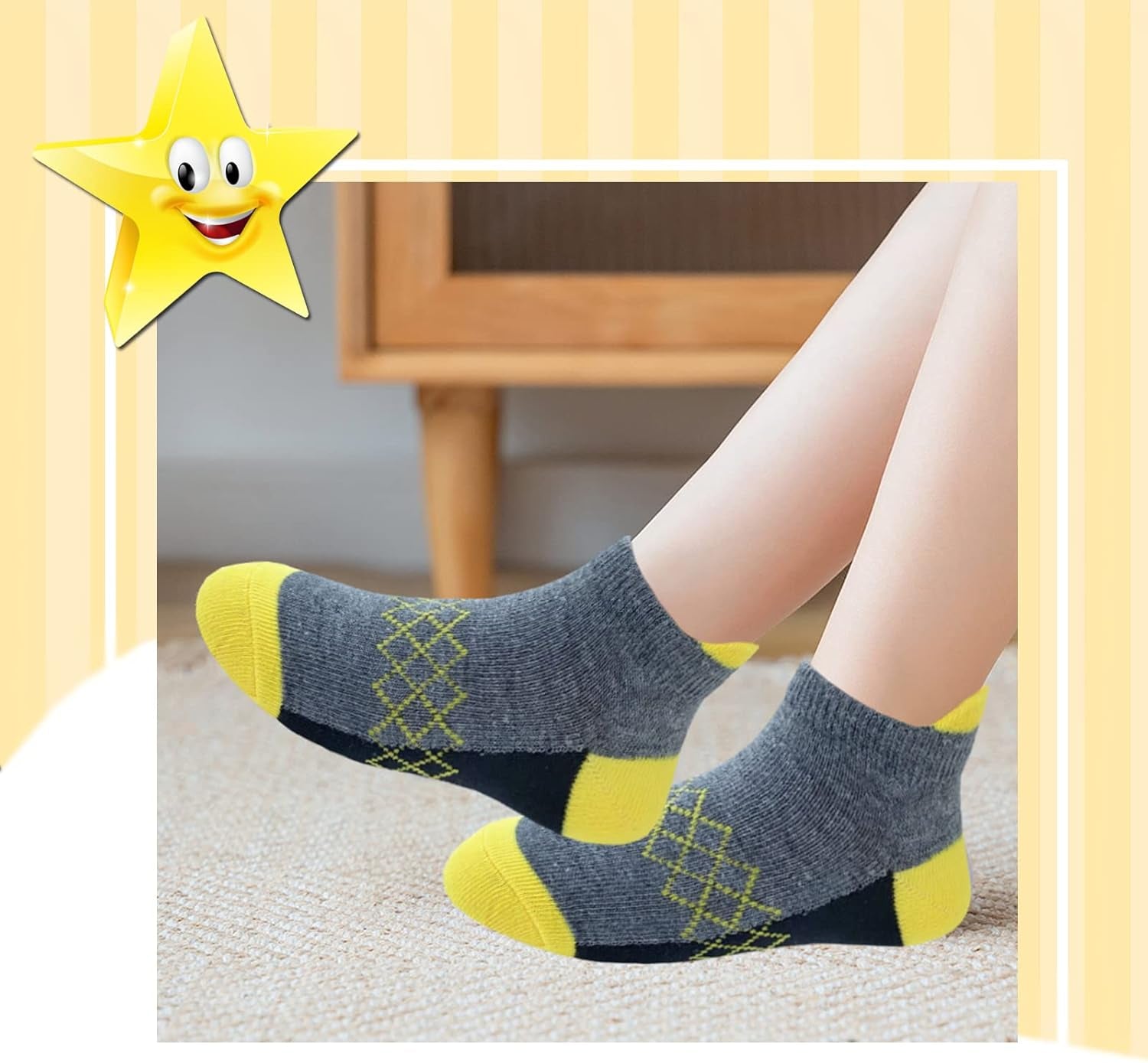 Boys Socks 12 Pairs Kids Half Cushion Low Cut Socks Sport Ankle Athletic Sock for Little Big Kids Size Age 3-10 Years