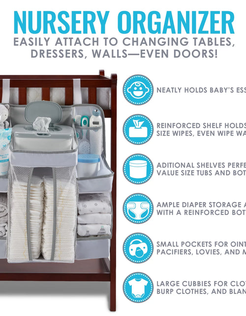 Load image into Gallery viewer, LA Baby Diaper Caddy and Nursery Organizer for Baby&#39;S Essentials - White
