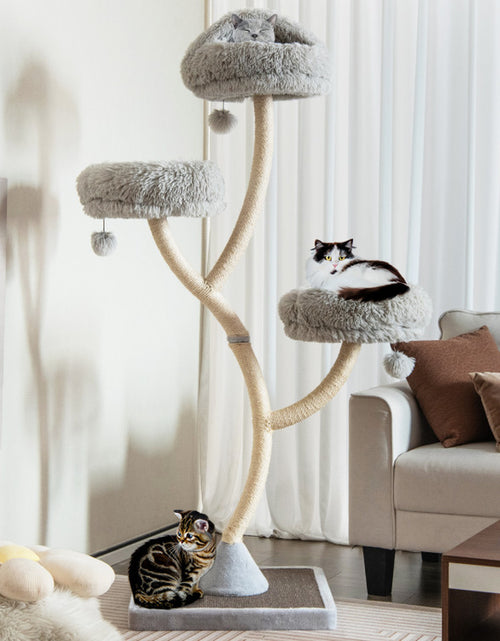 Load image into Gallery viewer, 70 Inch Tall Cat Tree 4-Layer Cat Tower with 3 Perches and Dangling Balls
