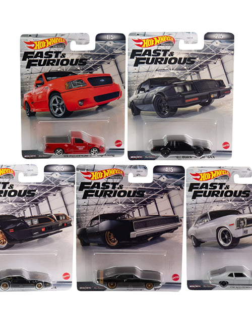 Load image into Gallery viewer, 2022  Retro Entertainment Fast &amp; Furious Premium Set of 5, 1/64 Diecast Model Cars
