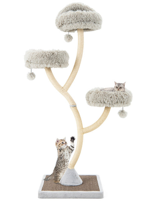 Load image into Gallery viewer, 70 Inch Tall Cat Tree 4-Layer Cat Tower with 3 Perches and Dangling Balls
