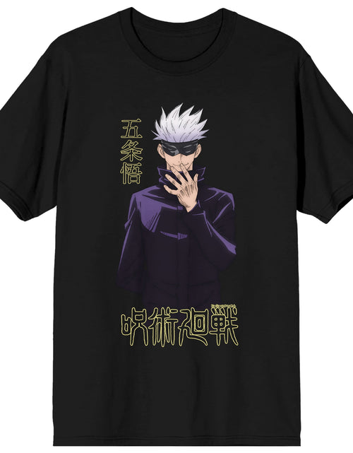 Load image into Gallery viewer, Jujutsu Kaisen Anime Cartoon Saturo Gojo Kanji Mens Black Graphic Tee-3X-Large
