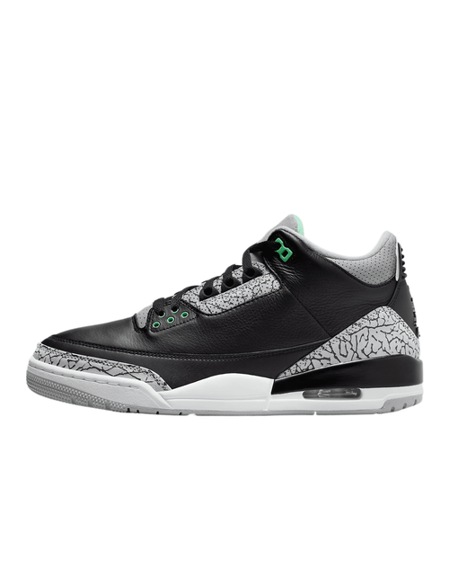 Load image into Gallery viewer, Men&#39;S  3 Retro Black / Green Glow-Wolf Grey CT8532-031, Size 11-US
