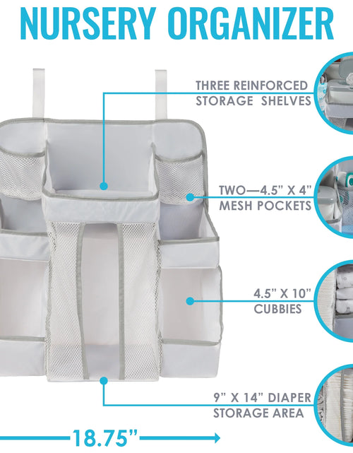 Load image into Gallery viewer, LA Baby Diaper Caddy and Nursery Organizer for Baby&#39;S Essentials - White
