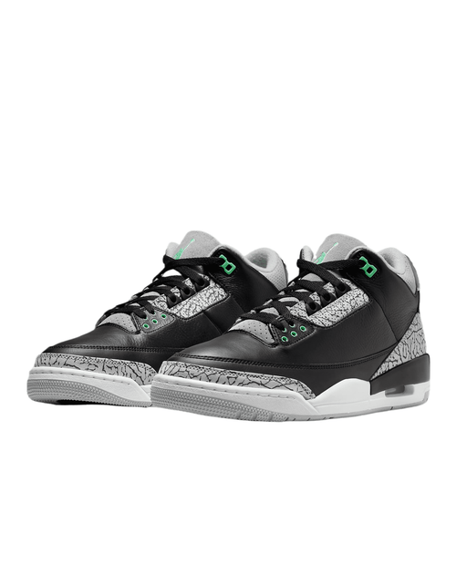 Load image into Gallery viewer, Men&#39;S  3 Retro Black / Green Glow-Wolf Grey CT8532-031, Size 11-US
