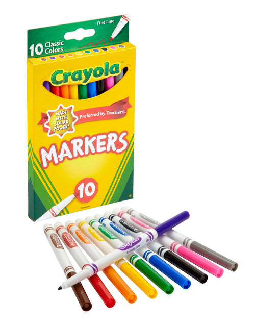 Load image into Gallery viewer, (4 Pack)  Fine Line Markers, Classic Colors, 10 Count, Back to School Supplies for Kids, Gifts
