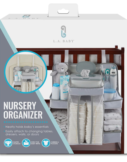 Load image into Gallery viewer, LA Baby Diaper Caddy and Nursery Organizer for Baby&#39;S Essentials - White
