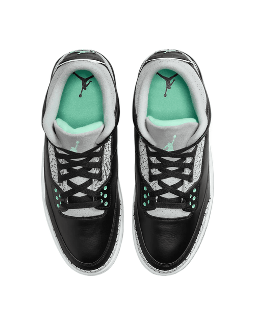 Load image into Gallery viewer, Men&#39;S  3 Retro Black / Green Glow-Wolf Grey CT8532-031, Size 11-US
