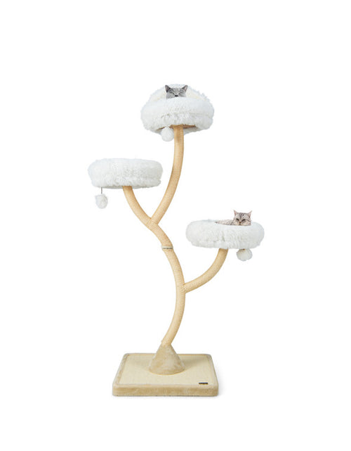 Load image into Gallery viewer, 70 Inch Tall Cat Tree 4-Layer Cat Tower with 3 Perches and Dangling Balls
