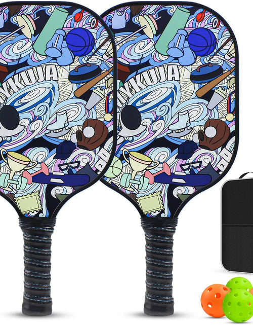 Load image into Gallery viewer, Pickleball Paddles Pickleball Rackets Lightweight Fiberglass Surface&amp;Honeycomb Core Pickleball Set
