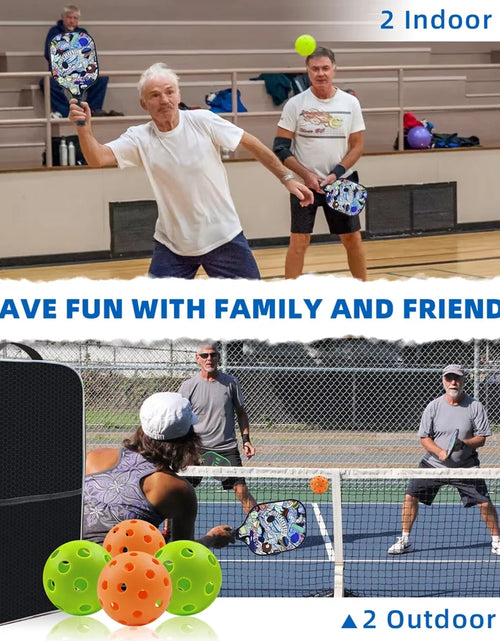 Load image into Gallery viewer, Pickleball Paddles Pickleball Rackets Lightweight Fiberglass Surface&amp;Honeycomb Core Pickleball Set
